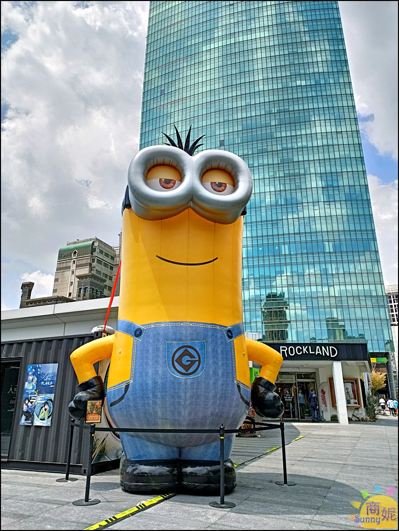 台中免費景點4米高小小兵|台中潮玩快閃店草悟道PARK2廣場小小兵.超人力霸王.假面騎士.魷魚遊戲一次拍夠！