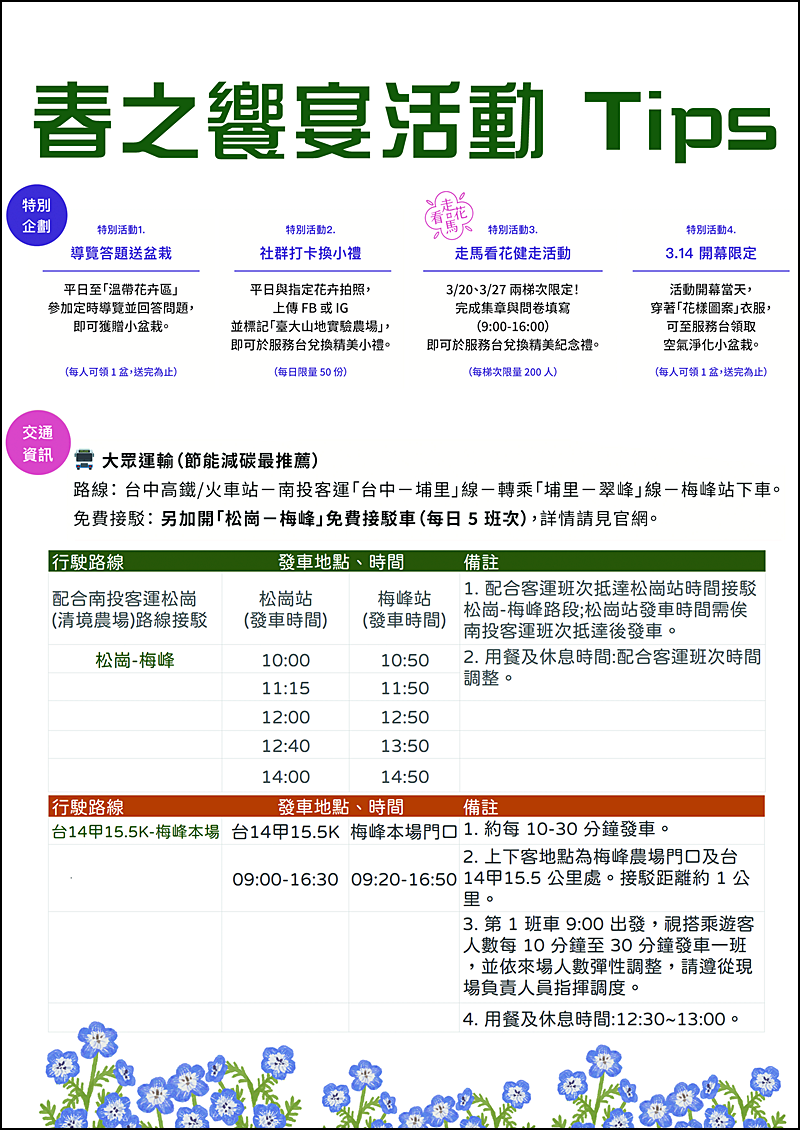 台大梅峰農場|南投清境景點梅峰農場百花爭艷春之饗宴日期/票價/交通