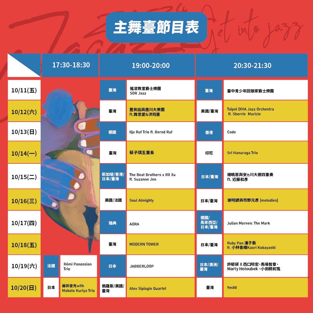 台中爵士音樂節只有10天!10/11開跑節目表.交通管制.周邊景點美食一次看懂