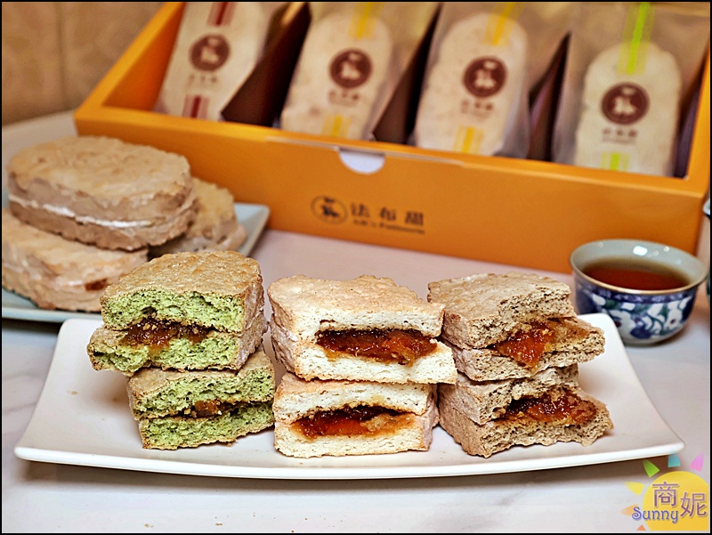 法布甜馬卡龍鳳梨酥三種口味,原味、紅茶、綠茶一次滿足