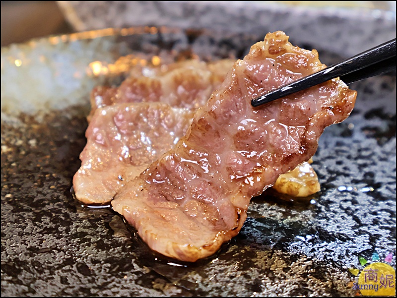 精誠壹山A5和牛三部位燒烤，油花均勻、肉質細緻