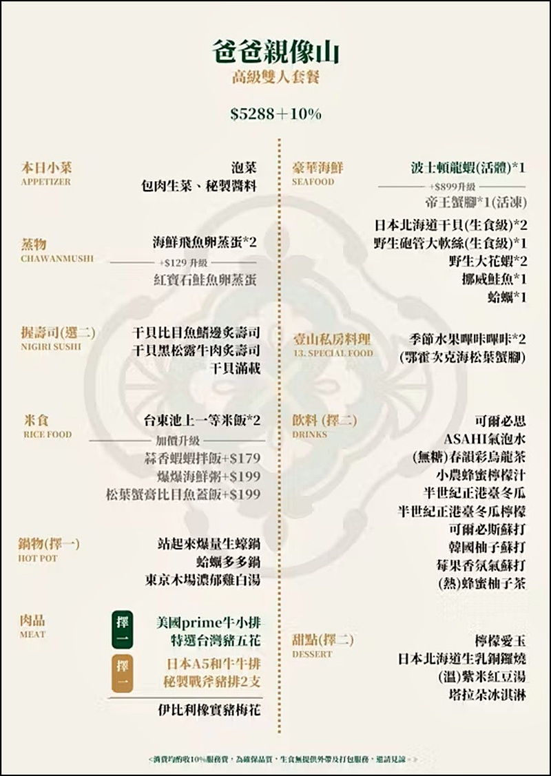 精誠壹山菜單|燒肉控尖叫！藝人也愛這家，復古老宅雙人套餐澎湃到炸，全程專人代烤.壽星禮超有誠意