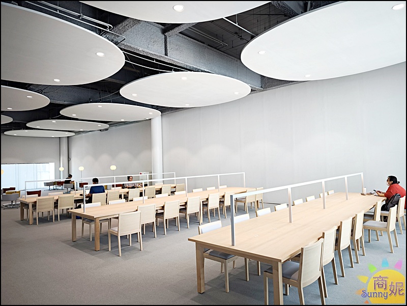 圖書館一共７層樓，圖書分類清楚，每層樓的閱讀空間都很舒適