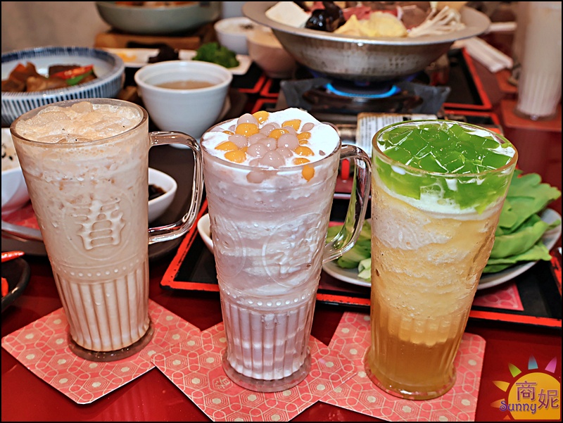 飲品 麵茶杏仁凍冰沙、芋泥波波奶綠、蜜桃凍飲